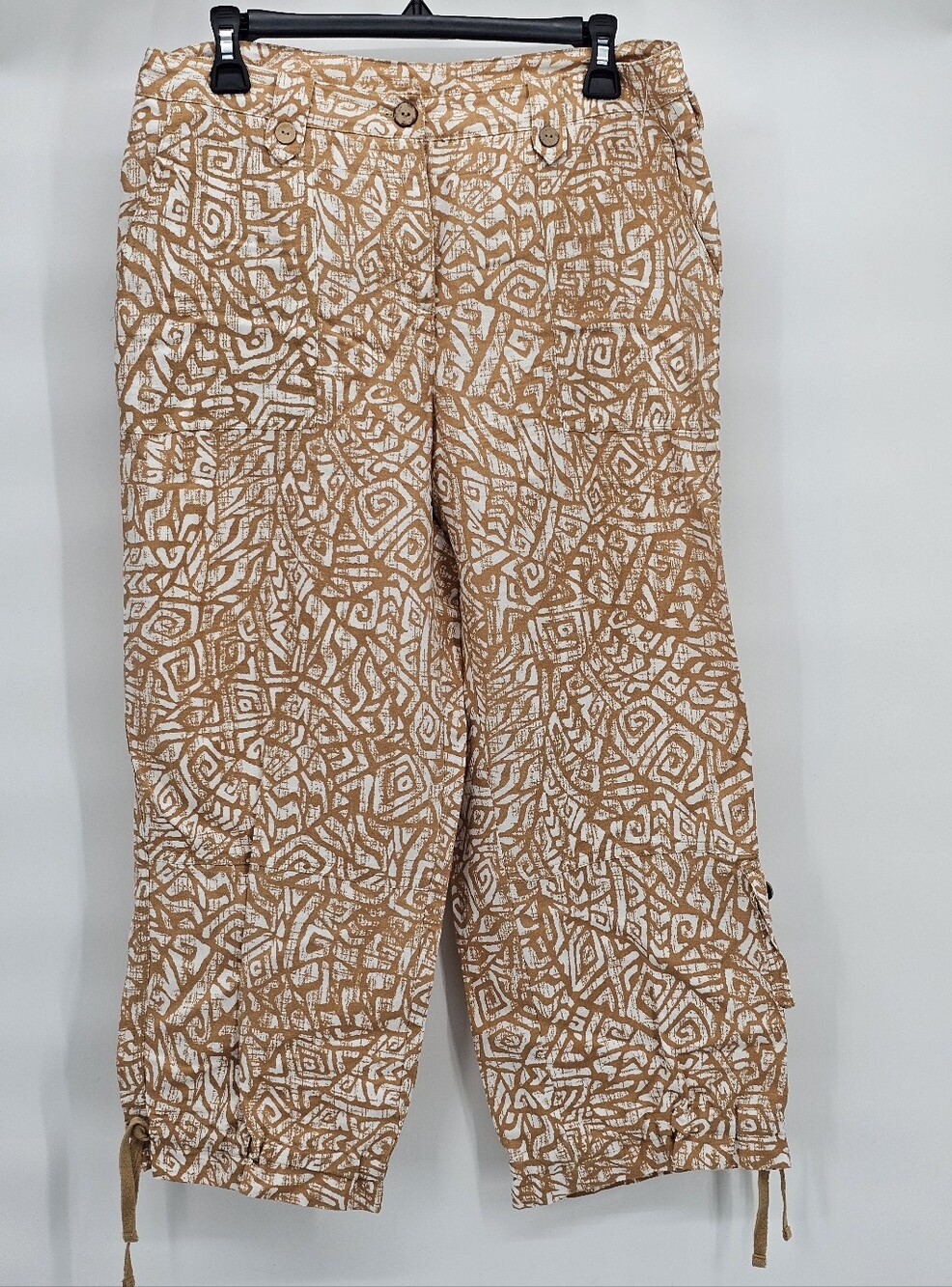 Ruby rd Linen Blend Cargo Capri NWOT